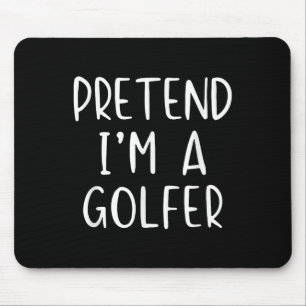 Pretend Golfer Costume Halloween Simple Funny Golf Mouse Pad