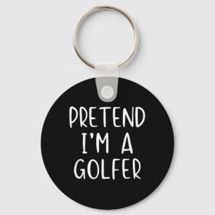 Pretend Golfer Costume Halloween Simple Funny Key Ring