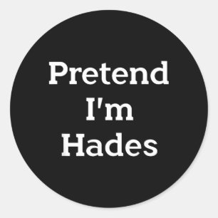 Pretend Hades Costume Greek God Funny Halloween Classic Round Sticker