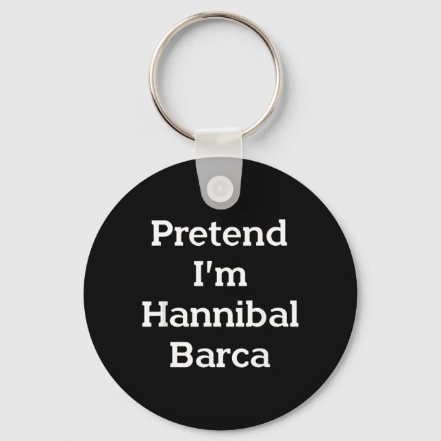 Pretend Hannibal Barca Costume Funny Halloween Key Ring (Front)