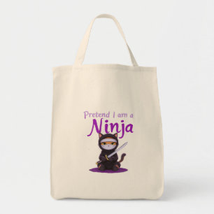 Pretend I Am a Ninja - Funny Halloween Costume Tote Bag