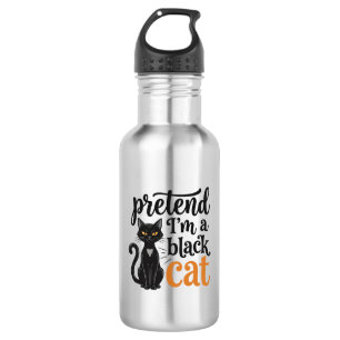 Pretend I’m a Black Cat Halloween Cat Shirt Design 532 Ml Water Bottle