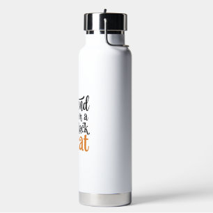 Pretend I’m a Black Cat Halloween Cat Shirt Design Water Bottle