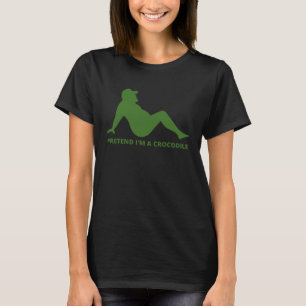 Pretend I m A Crocodile Simple Easy Lazy Halloween T-Shirt