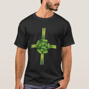 Pretend I m A Present Green Christmas Bow Mens Wom T-Shirt