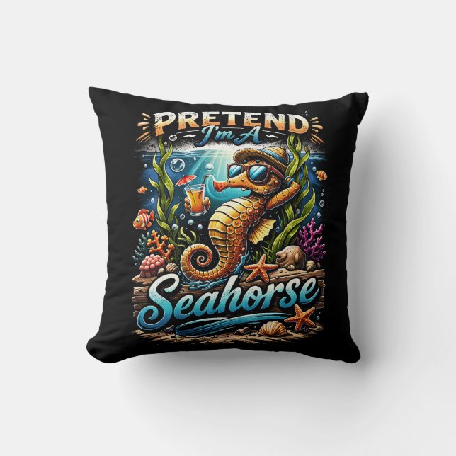 Pretend I’m a Seahorse Cushion (Front)