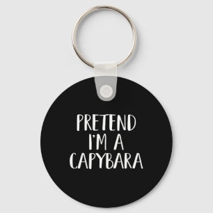 Pretend I'm A Capyra Costume Fun Halloween Party  Key Ring