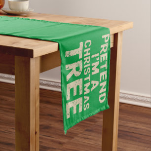 Pretend I'm A Christmas Tree Christmas Costume Short Table Runner