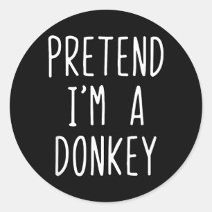 Pretend Im A Costume Halloween Funny Lazy Kids Classic Round Sticker