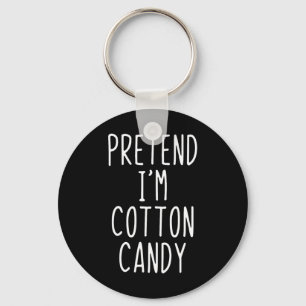 Pretend I'm A Cotton Candy Costume Halloween Lazy Key Ring