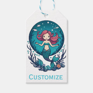 Pretend I'm A Cute Mermaid Thunder_Cove Gift Tags