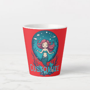 Pretend I'm A Cute Mermaid Thunder_Cove Latte Mug