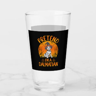 Pretend i'm a Dalmatian Dog Halloween (1) Glass