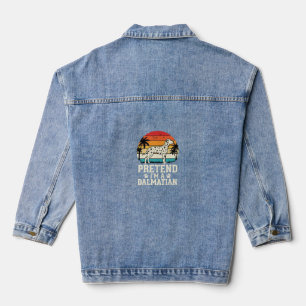 Pretend I'm A Dalmatian Retro Dog Denim Jacket