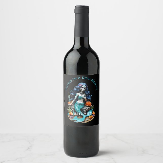 Pretend I'm A Dead Mermaid Thunder_Cove Wine Label (Front)