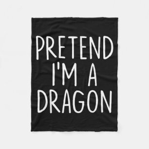 Pretend I'm A Dragon Halloween Couples Costume Mat Fleece Blanket