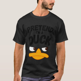 Pretend I'm A Duck Funny Halloween Costume Lazy Ou T-Shirt