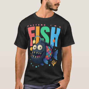 Pretend I'm A Fish Funny Deep Sea Anglerfish Boys T-Shirt