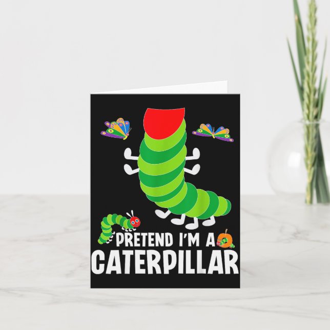 Pretend I'm A Funny Lazy Halloween Costume  Card (Front)