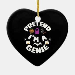 Pretend I'm A Genie Funny Halloween Costume Gift Ceramic Ornament