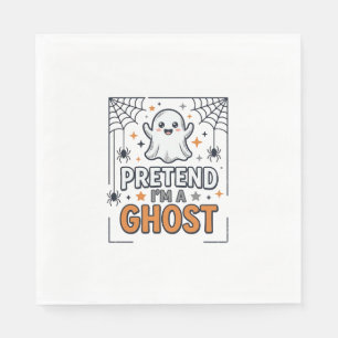 Pretend Im a Ghost Cute Halloween Napkin