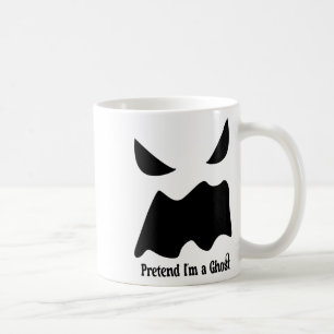 Pretend I'm A Ghost - Halloween Ghost Face Coffee Mug