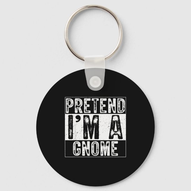 Pretend I'm A Gnome Family Women Men Kids Costume  Key Ring (Front)