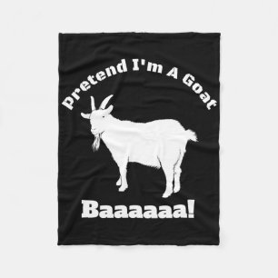 Pretend I'm A Goat - Easy Halloween Costume Fleece Blanket