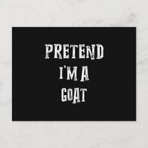 Pretend I'm A Goat Halloween Costume Holiday Postcard