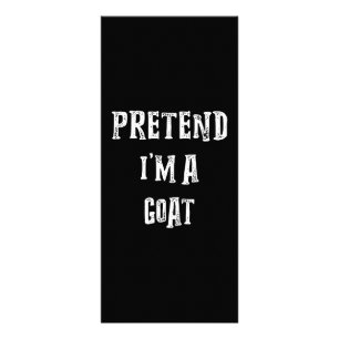 Pretend I'm A Goat Halloween Costume Rack Card