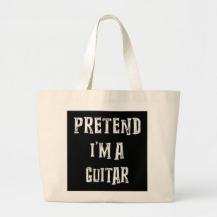 Pretend I'm A Guitar Costume Couples Large Tote Bag