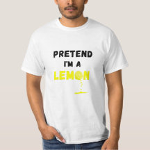 Pretend I'm A Lemon Costume Lazy Funny 