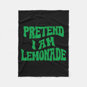 Pretend Im a Lemonade Funny lazy Halloween Costume Fleece Blanket