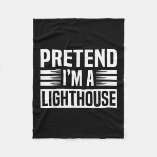 Pretend Im A Lighthouse Men Women Kids Halloween C Fleece Blanket