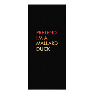 Pretend Im A Mallard Duck Lazy Halloween Party Rack Card