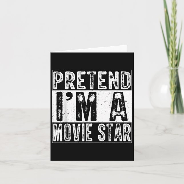 Pretend I'm A Movie Star Family Women Men Costume  Card (Front)