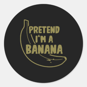 Pretend I'm A Nana Costume Halloween Classic Round Sticker