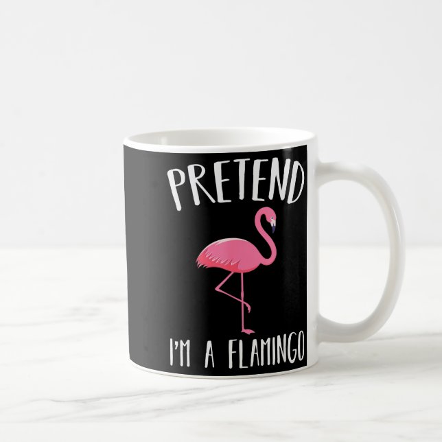 Pretend I'm A Nk Flamingo Funny Halloween Costume  Coffee Mug (Right)