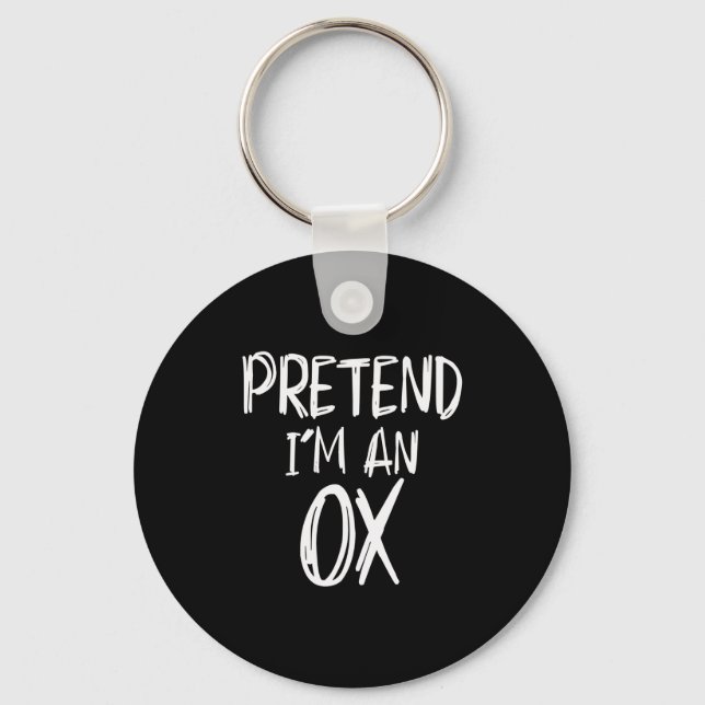 Pretend I'm A Ox Costume Halloween Party Family La Key Ring (Front)
