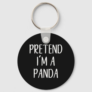 Pretend Im A Panda Costume Halloween Simple Funny Key Ring