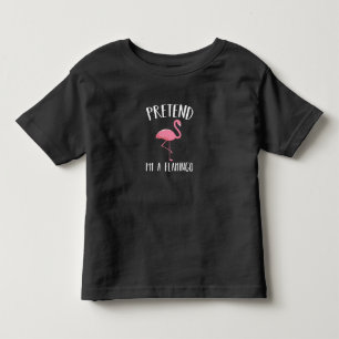 Pretend Im A Pink Flamingo Funny Halloween Costume Toddler T-Shirt