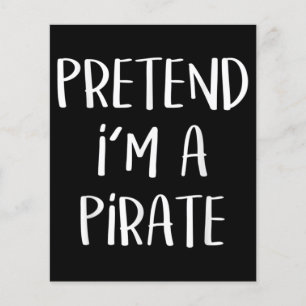 Pretend I'm A Pirate Costume Funny Halloween