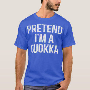 Pretend Im A Quokka  Funny Lazy Halloween Costume  T-Shirt