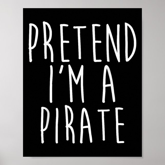 Pretend I'm A Rate Family Lazy Costume Halloween P Poster (Front)