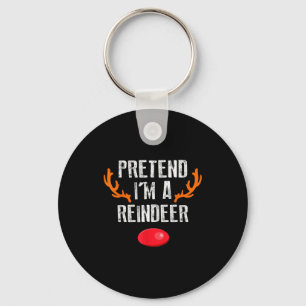 Pretend I'm A Reindeer Funny Lazy Christmas Mens W Key Ring