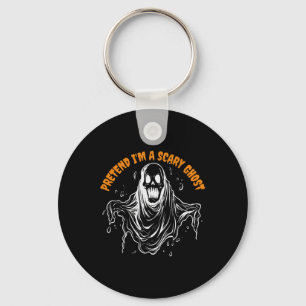 Pretend I'm A Scary Ghost Halloween Costume 1 Key Ring