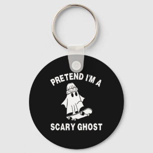Pretend I'm A Scary Ghost Halloween Costume 2  Key Ring