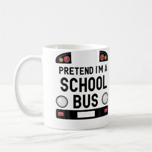 Pretend I'M A School Bus Funny Lazy Halloween Cost Coffee Mug