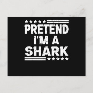 Pretend Im A Shark Vintage Gifts Postcard