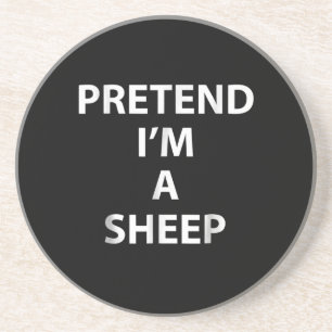 Pretend im a sheep halloween funny party gift coaster